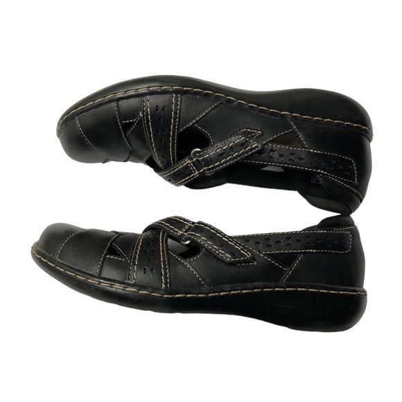 Clarks black leather Mary Janes loafers size 6 - Picture 4 of 7
